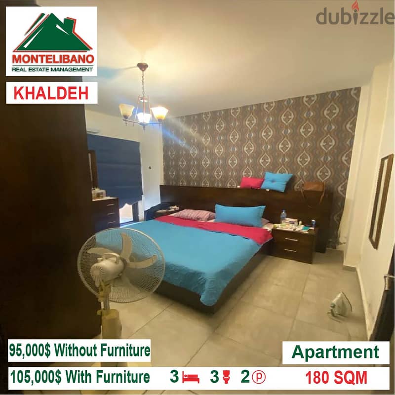 95,000$ Cash Payment!! Apartment for sale in Khaldeh!! 2