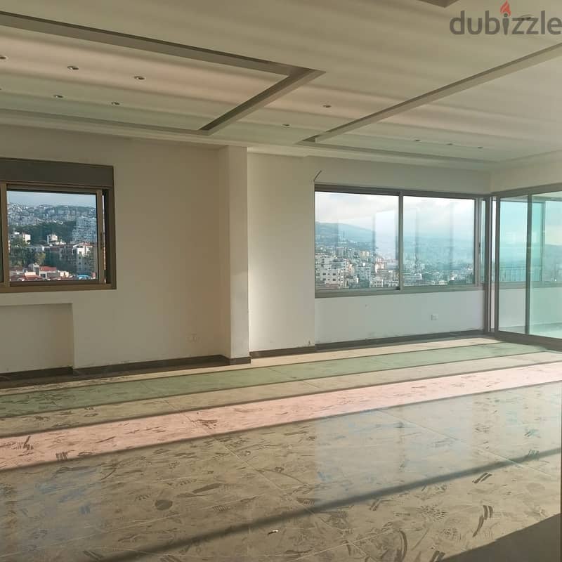 Brand New 153 m2 apartment+150 m2 terrace+open view for sale in Dbaye 3