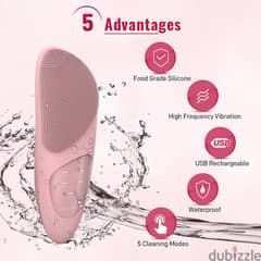Electric Face Cleansing Silicone Brush 0