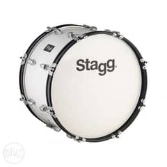 Stagg 26-Inch Marching Bass Drum - White 0