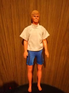 KEN BEACH Vintage Mattel used still Good wearing doll1968 bending legs