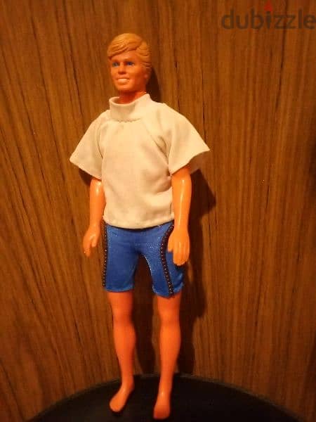 KEN BEACH Vintage Mattel used still Good wearing doll1968 bending legs 6