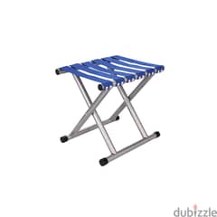 Outdoor Foldable Stool, Durable Camping Chair in Blue