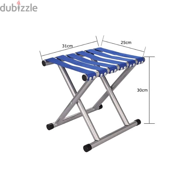 Outdoor Foldable Stool, Durable Camping Chair in Blue 5