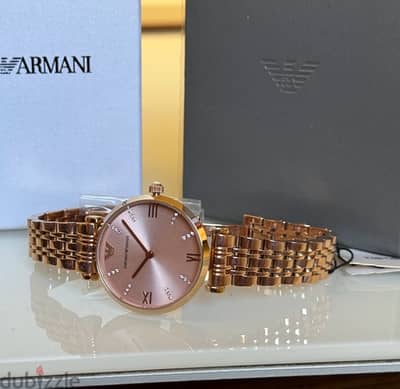 Authentic Rose Gold and Diamond Emporio Armani watch