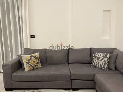 corner sofa grey color