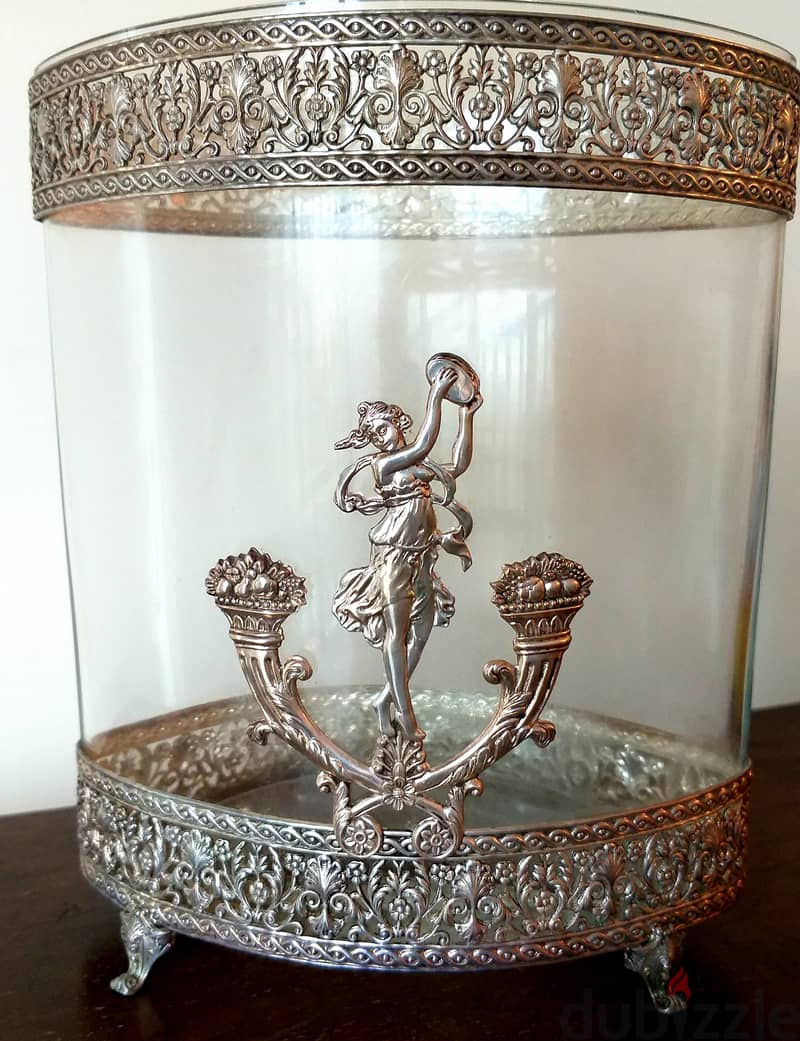 Vintage Silver/Glass Vase 1