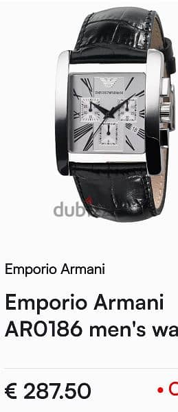 Emporio Armani
Men's Aviator Analog silver Watch black leather strap 2