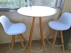 Wooden Bar Stool & Table 0