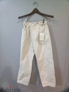 Zara off wite pants for sale 0