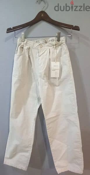 Zara off wite pants for sale 1