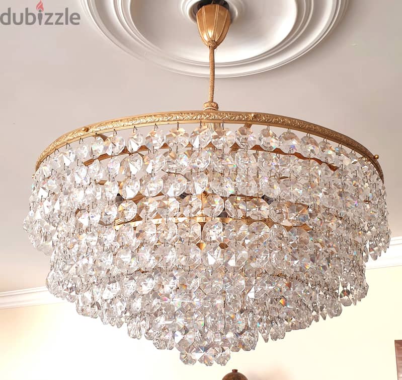 2 x 100% CZECH CRYSTAL CHANDELIER 0