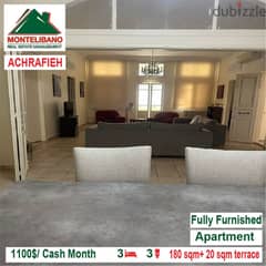 1100$/Cash Month!! Apartment for rent in Achrafieh!! 0