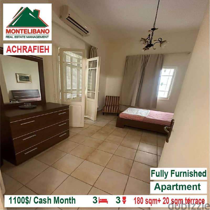 1100$/Cash Month!! Apartment for rent in Achrafieh!! 1