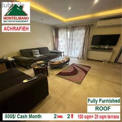 800$/Cash Month!! Roof for rent in Achrafieh!! 0