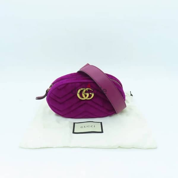 Authentic Gucci Purple Velvet Marmont GG Belt Bag BNWT. . . 1