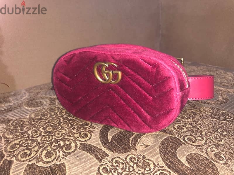 Authentic Gucci Purple Velvet Marmont GG Belt Bag BNWT. . . 2