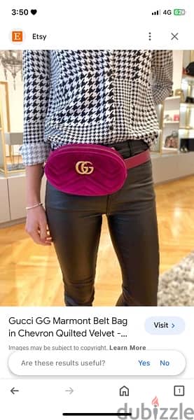Authentic Gucci Purple Velvet Marmont GG Belt Bag BNWT. . . 5
