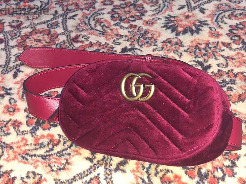 Authentic Gucci Purple Velvet Marmont GG Belt Bag BNWT. . . 10