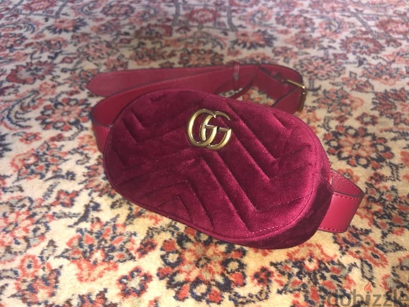 Authentic Gucci Purple Velvet Marmont GG Belt Bag BNWT. . . 11