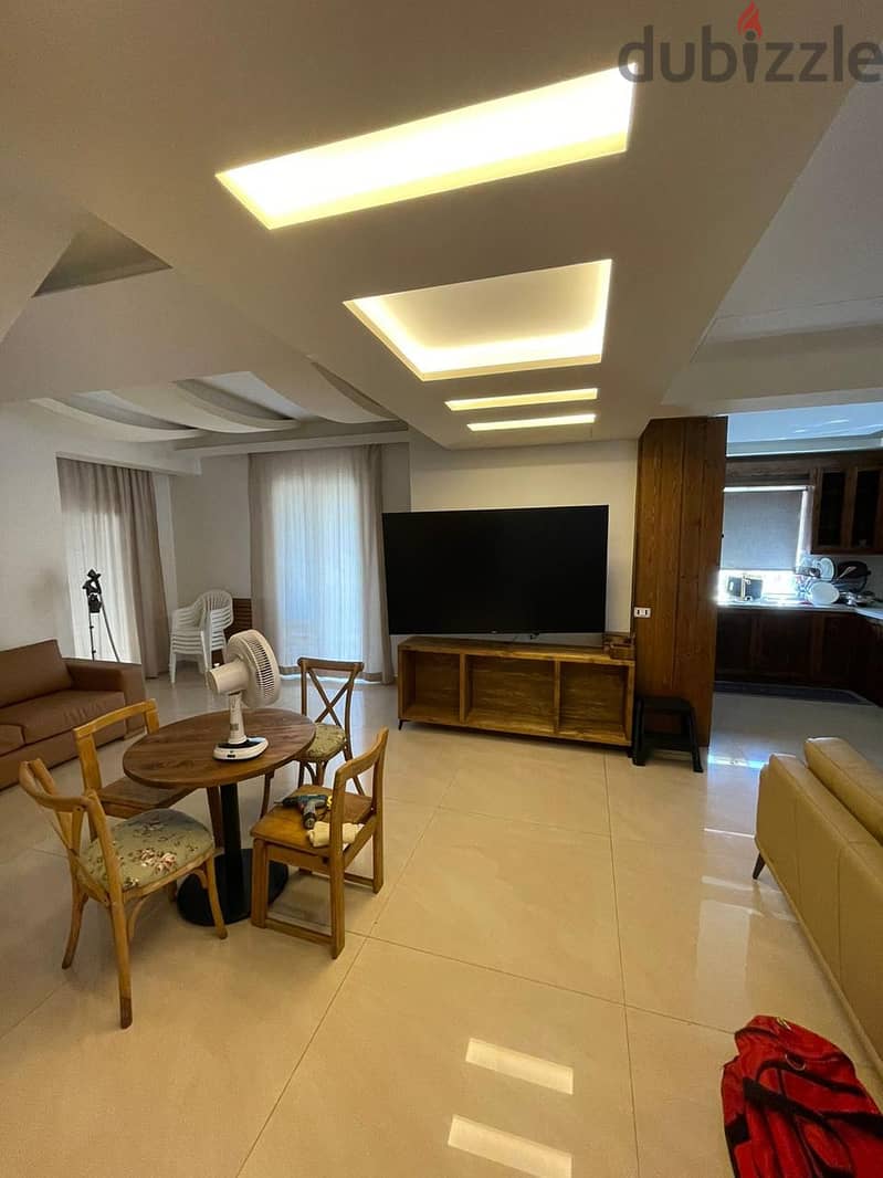 Decorated 218 m2 duplex apartment+sea view for sale in Zouk Mikhael 6