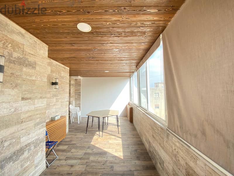 Decorated 218 m2 duplex apartment+sea view for sale in Zouk Mikhael 11