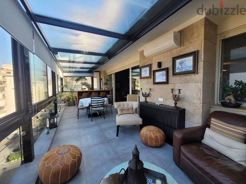 Decorated Lux 300 m2 duplex apartment+ sea view for sale in Sahel Alma 1