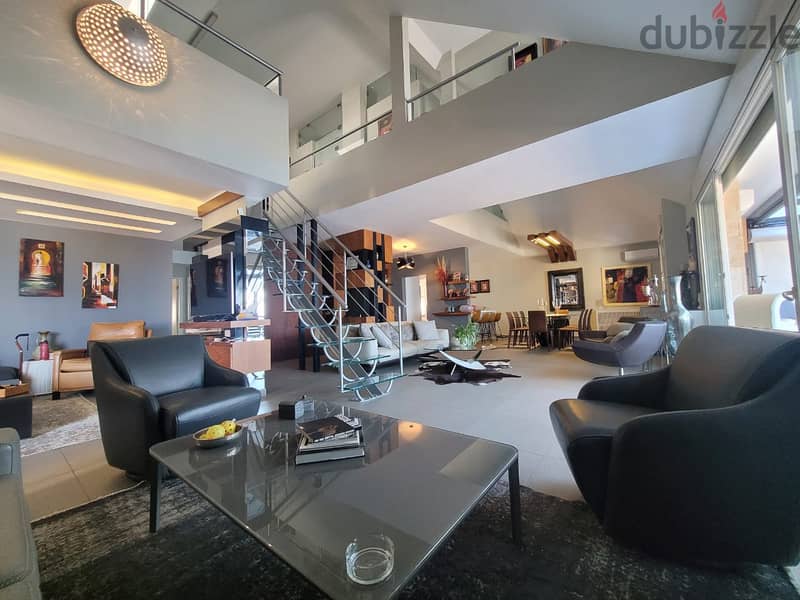 Decorated Lux 300 m2 duplex apartment+ sea view for sale in Sahel Alma 0