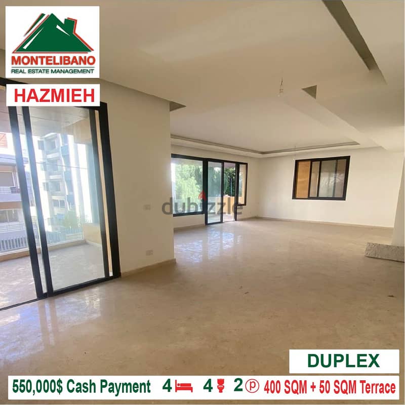 550,000$ Cash Payment!! Duplex for sale in Hazmieh!! 1