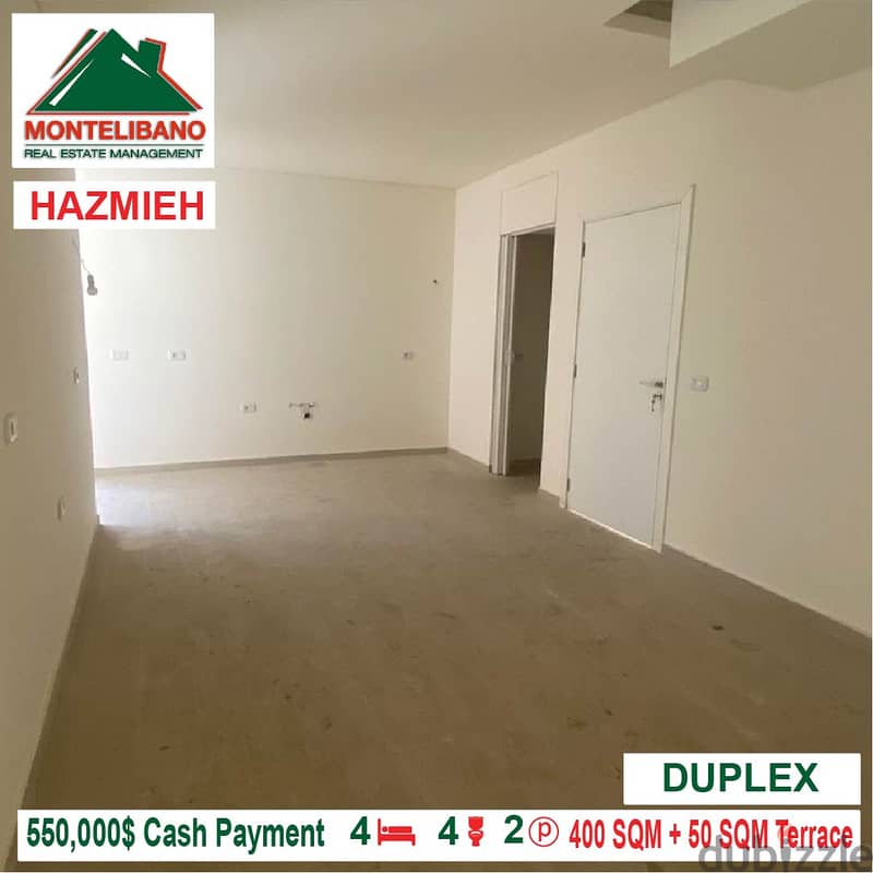550,000$ Cash Payment!! Duplex for sale in Hazmieh!! 2