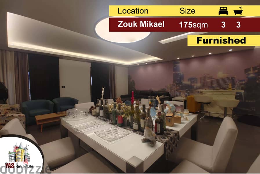 Zouk Mikael 175m2 | Furnished Flat | Decorated | High-End |ELS 0