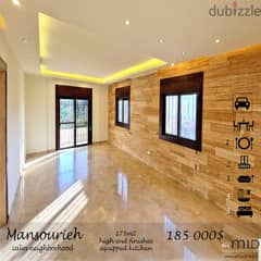 Mansourieh | Decorated 3 Bedrooms Apartment | Huge Balcony | 3 Parking 0