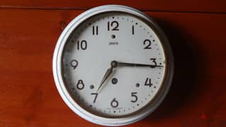 Vintage 60s Wehrle  German ceramic/metal mechanical clock 20 cm workin 0
