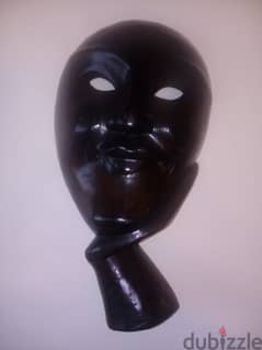 self standing wooden mask 33 cm