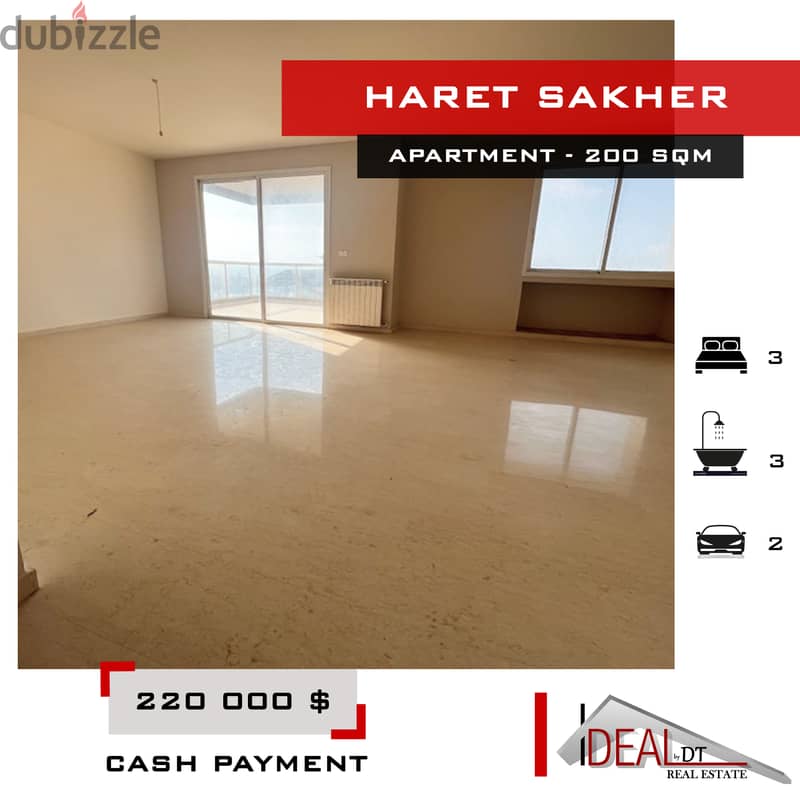 Apartment for sale in haret sakher 200 SQM REF#MA15052 0