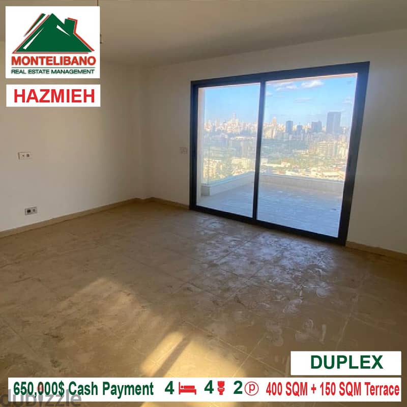 650,000$ Cash Payment!! Duplex for sale in Hazmieh!! 3