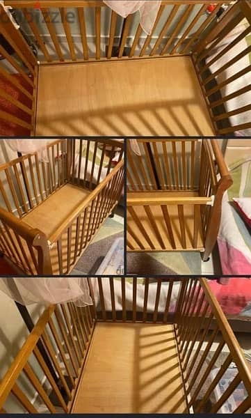 baby crib wood 0