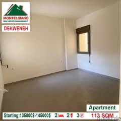 Starting:135000$-145000$ Cash Payment! Apartment for sale in Dekwaneh!
