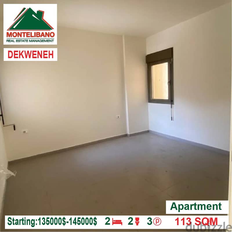 Starting:135000$-145000$ Cash Payment! Apartment for sale in Dekwaneh! 0