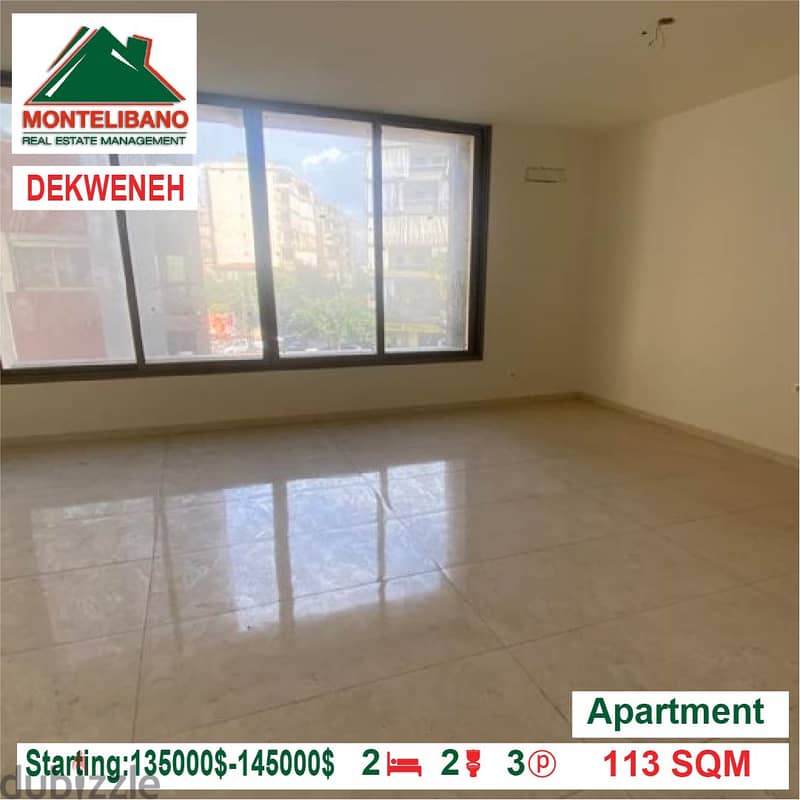 Starting:135000$-145000$ Cash Payment! Apartment for sale in Dekwaneh! 2