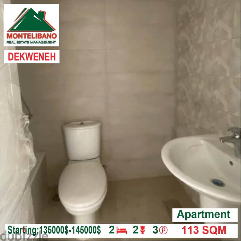 Starting:135000$-145000$ Cash Payment! Apartment for sale in Dekwaneh! 3