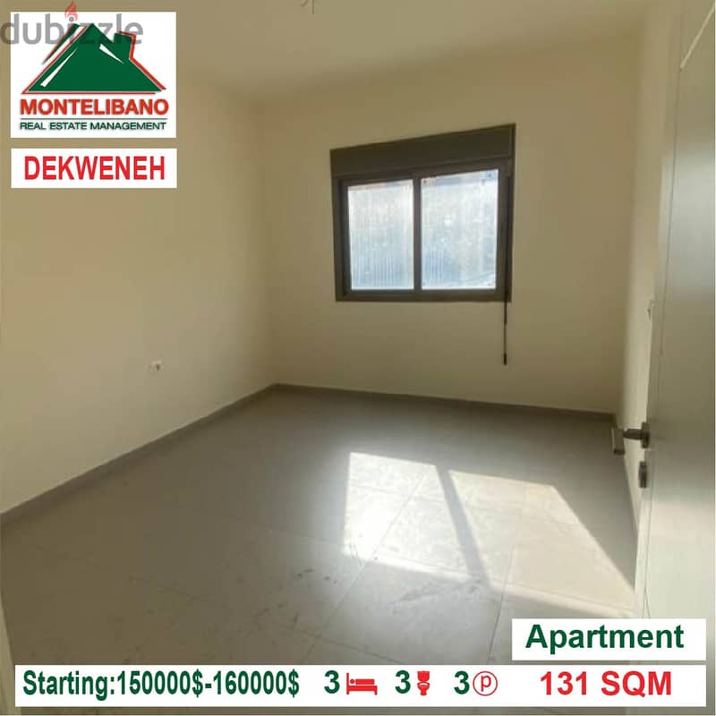 Starting:150000$-160000$ Cash Payment! Apartment for sale in Dekwaneh! 1
