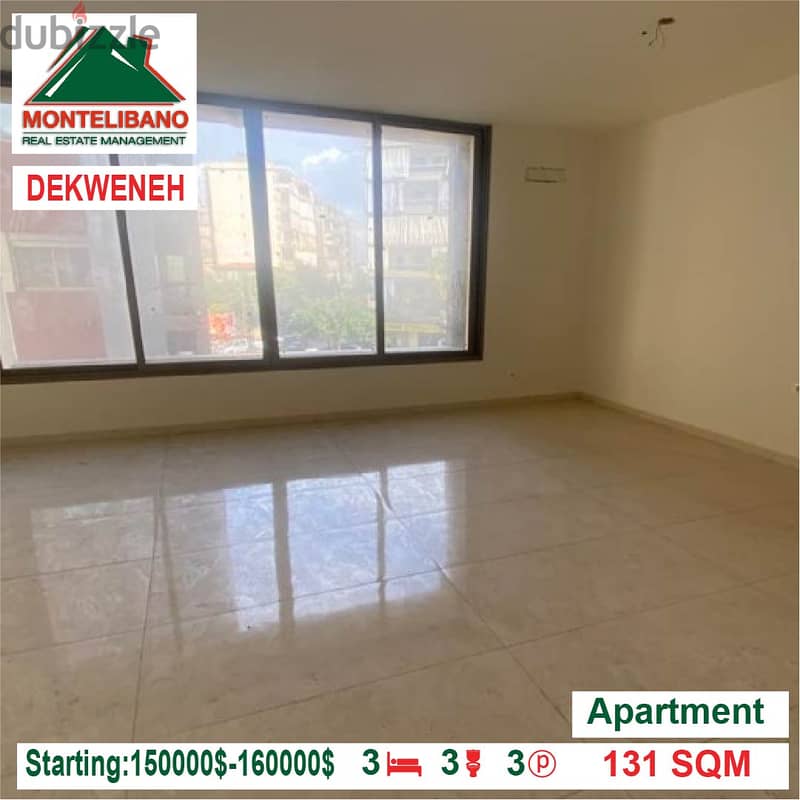 Starting:150000$-160000$ Cash Payment! Apartment for sale in Dekwaneh! 2