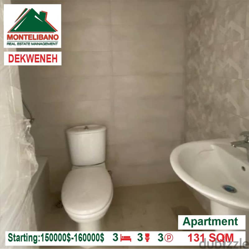 Starting:150000$-160000$ Cash Payment! Apartment for sale in Dekwaneh! 3