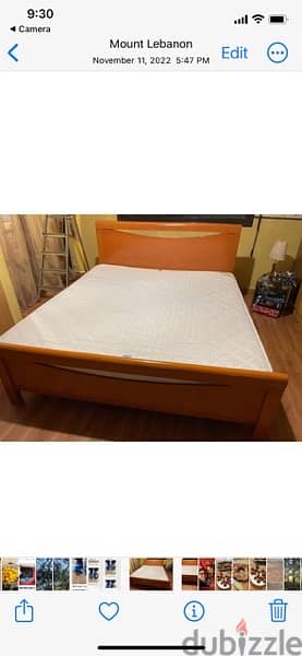 Set Bed and Mattress double {mejwez)