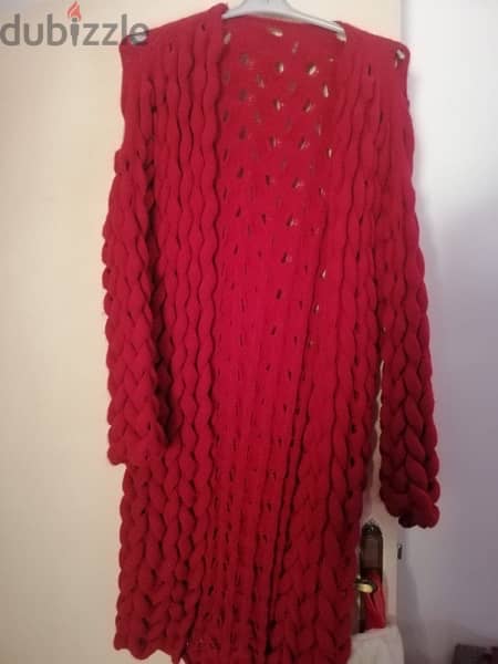 jacket wool Red free size for women New 1