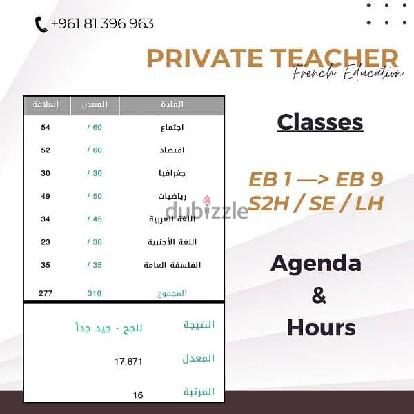 Private teacher ( French Education ) 0