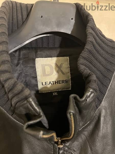 DX black leather jacket size xl 2