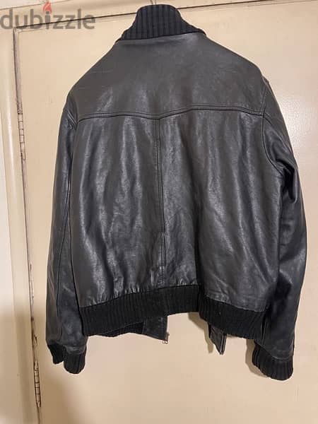 DX black leather jacket size xl 4