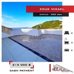 Duplex for sale in zouk mikael 200 SQM REF#MA5070